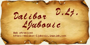 Dalibor LJubović vizit kartica